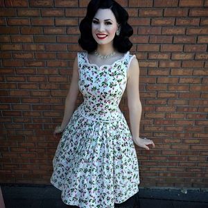 1950s drop waist true vintage day dress